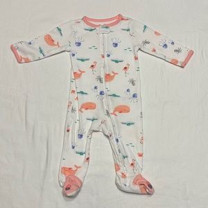 Baby Girl Zip-Up Footie Pajamas